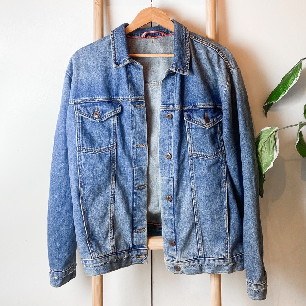 Free People | Oversized Dark Denim Jean Jacket